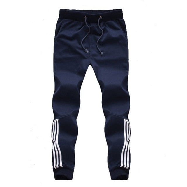 Men Joggers Pants Brand Casual Striped Male Trousers Black Blue Grey Cotton Sweatpants Mens Fitness Workout Pantalon Homme 5XL