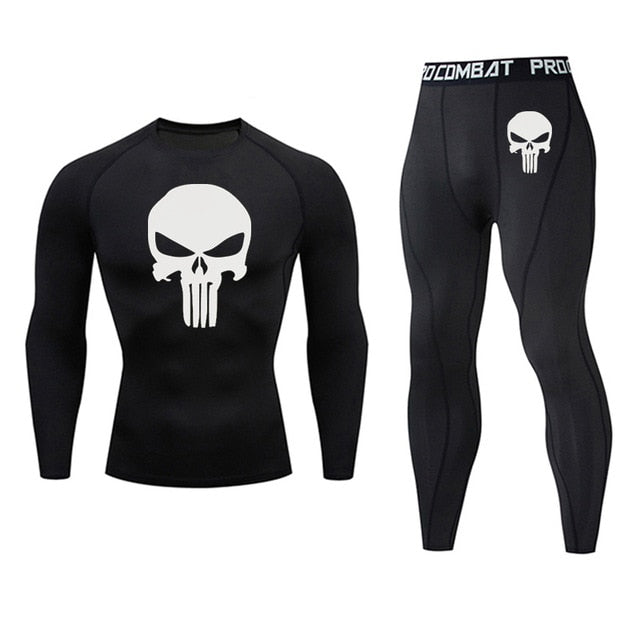 Men's Compression Sportswear Suits Gym Tights Training Clothes Workout Jogging Sports Set Running Rashguard Tracksuit For Men