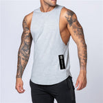Load image into Gallery viewer, Workout Gym Mens Tank Top Vest Muscle Sleeveless Sportswear Shirt Stringer Fashion Clothing Bodybuilding Singlets Cotton Fitness
