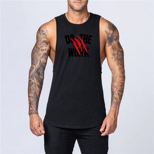 Workout Gym Mens Tank Top Vest Muscle Sleeveless Sportswear Shirt Stringer Fashion Clothing Bodybuilding Singlets Cotton Fitness
