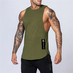 Load image into Gallery viewer, Workout Gym Mens Tank Top Vest Muscle Sleeveless Sportswear Shirt Stringer Fashion Clothing Bodybuilding Singlets Cotton Fitness
