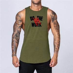 Workout Gym Mens Tank Top Vest Muscle Sleeveless Sportswear Shirt Stringer Fashion Clothing Bodybuilding Singlets Cotton Fitness