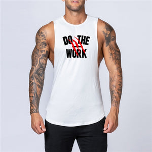 Workout Gym Mens Tank Top Vest Muscle Sleeveless Sportswear Shirt Stringer Fashion Clothing Bodybuilding Singlets Cotton Fitness