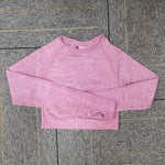 Load image into Gallery viewer, Seamless Yoga Top Long Sleeve Workout Tops for Women Fitness Vital Gym Crop Top Athletic Gym Shirt Women Sportswear Short Active
