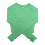 Load image into Gallery viewer, Seamless Yoga Top Long Sleeve Workout Tops for Women Fitness Vital Gym Crop Top Athletic Gym Shirt Women Sportswear Short Active
