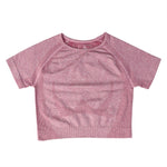 Load image into Gallery viewer, Seamless Yoga Top Long Sleeve Workout Tops for Women Fitness Vital Gym Crop Top Athletic Gym Shirt Women Sportswear Short Active
