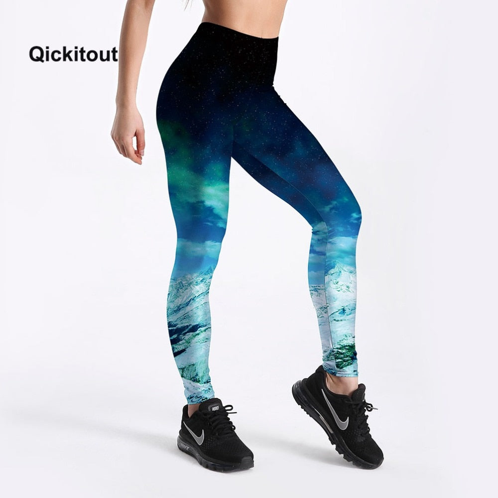 Summer styles Fashion Hot Women Hot Leggings Digital Print Ice and Snow Fitness Sexy LEGGING