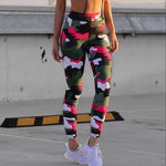 Load image into Gallery viewer, Ins Hot Fashion Workout Leggings For Women High Waist Push Up Legging Camouflage Printed Female Fitness Pants Casual Trousers

